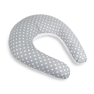 Bellatex Pernă de alăptare Polka dots gri , 180 cm imagine