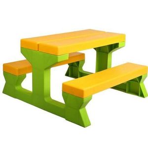 Star Plus Masă și bănci de grădină pentru copii, verde/verde imagine