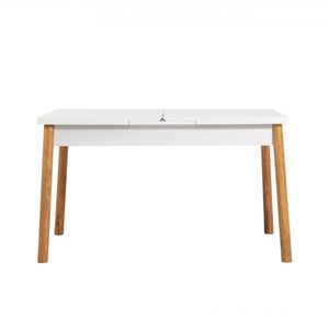 Masă de sufragerie Santiago Masa Atlantic White, multicoloră imagine