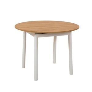 Masă de sufragerie Oliver Oak White, alb imagine