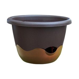 Jardinieră cu auto-irigare Mareta, maro, diam. 30 cm, diam. 30 cm imagine