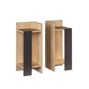 Măsuță de noptieră Elos Oak, 2 buc, naturală imagine