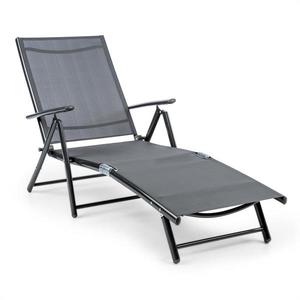 Blumfeldt Modena, șezlong pentro bronzare, 64x85x170cm, aluminiu / oțel, culoare gri imagine