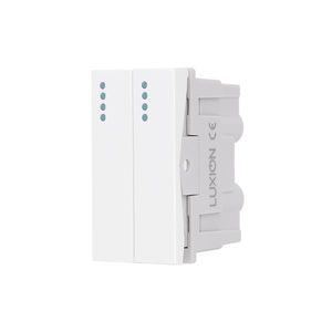 Modul Intrerupator Dublu Mecanic 2M / 1M LUXION, Standard Italian imagine