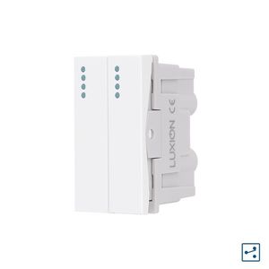 Modul Intrerupator Dublu Cap-Scara Mecanic 2M / 1M LUXION, Standard Italian imagine