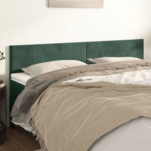 vidaXL Tăblie de pat, verde închis, 100x5x78/88 cm, catifea imagine