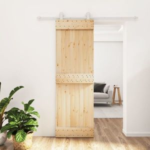 vidaXL Ușă glisantă cu set de feronerie 70x210 cm, lemn masiv de pin imagine