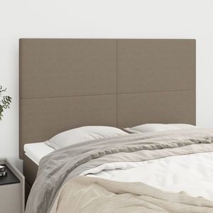 vidaXL Tăblii de pat, 4 buc, gri taupe, 72x5x78/88 cm, textil imagine