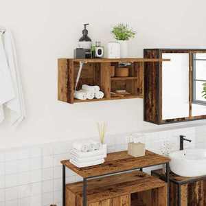 vidaXL Dulap perete de baie, lemn vechi, 60x25x30 cm, lemn prelucrat imagine