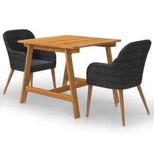 Set mobilier grădină cu perne, 5 piese, lemn masiv acacia imagine