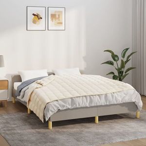 vidaXL Pătură grea, crem deschis, 152x203 cm, 11 kg, material textil imagine