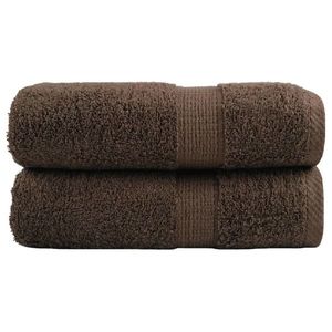 vidaXL Prosoape mâini premium SOLUND 2 buc maro 30x30cm 600gsm imagine