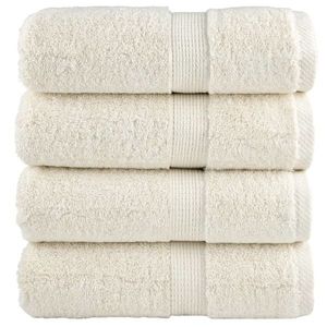 vidaXL Prosoape mâini premium SOLUND 4 buc crem 30x30 cm 600 gsm imagine