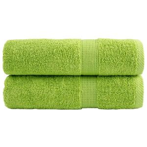 vidaXL Prosoape de mâini premium SOLUND 2 buc. verde 50x100cm 600 gsm imagine