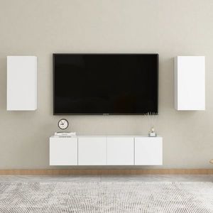 vidaXL Comodă TV, alb, lemn imagine