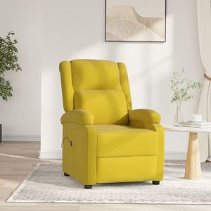 vidaXL Fotoliu rabatabil electric, galben, catifea imagine