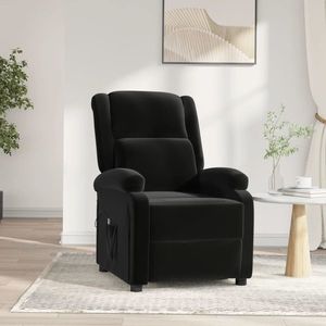 vidaXL Fotoliu rabatabil electric, negru, catifea imagine