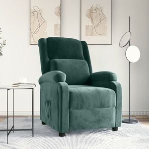 vidaXL Fotoliu rabatabil, verde închis, catifea imagine