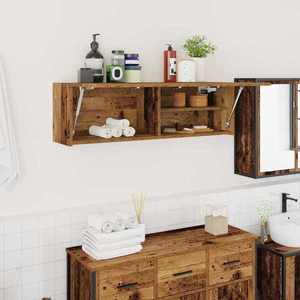 vidaXL Dulap perete de baie, lemn vechi, 100x25x30 cm, lemn prelucrat imagine