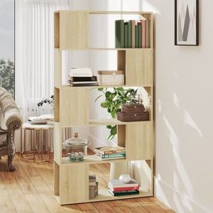 vidaXL Bibliotecă/Separator cameră, stejar Sonoma, 80x24x155 cm, PAL imagine