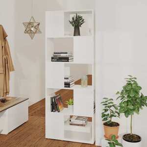 vidaXL Bibliotecă/Separator cameră, alb, 60x24x155 cm, PAL imagine