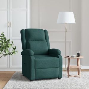 vidaXL Fotoliu rabatabil, verde închis, material textil imagine