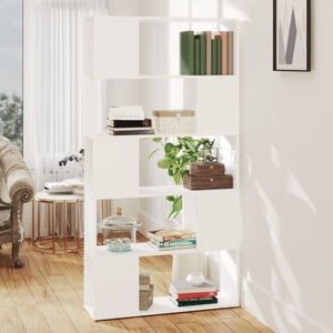 vidaXL Bibliotecă/Separator cameră, alb, 80x24x155 cm, PAL imagine