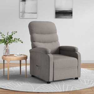 vidaXL Fotoliu rabatabil, gri taupe, material textil imagine