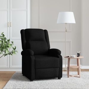 vidaXL Fotoliu rabatabil, negru, material textil imagine