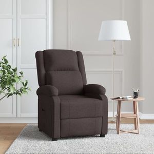vidaXL Fotoliu rabatabil, maro închis, material textil imagine