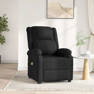vidaXL Fotoliu de masaj electric rabatabil, negru, textil imagine