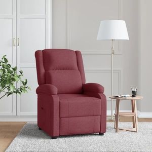 vidaXL Fotoliu rabatabil, roșu vin, material textil imagine