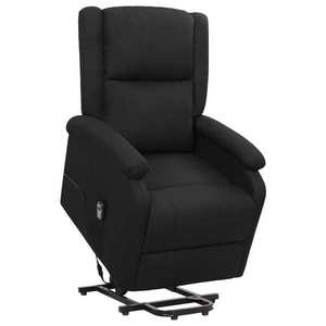 vidaXL Fotoliu cu ridicare, negru, material textil imagine