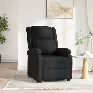 vidaXL Fotoliu rabatabil electric, negru, material textil imagine