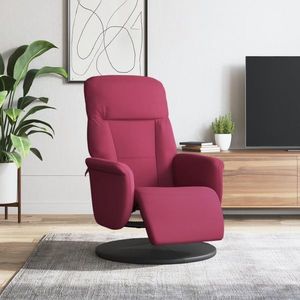 vidaXL Scaun de relaxare cu taburet, roșu vin, catifea imagine
