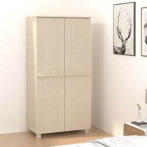 vidaXL Dulap haine „HAMAR” maro miere 89x50x180 cm, lemn masiv de pin imagine