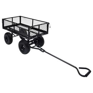 vidaXL Cărucior manual de grădină, negru, 250 kg imagine