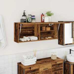 vidaXL Dulap perete de baie, lemn vechi, 100x25x40 cm, lemn prelucrat imagine