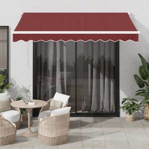 vidaXL Copertina retractabilă manual, vișiniu, 300x250 cm imagine