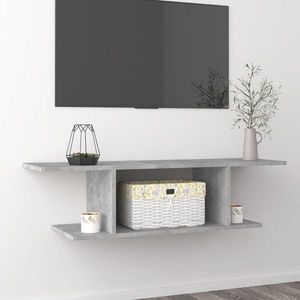 vidaXL Dulap TV montat pe perete, gri beton, 103x30x26, 5 cm imagine