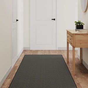 vidaXL Covor traversă aspect sisal, antracit, 80x250 cm imagine