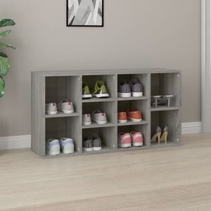 vidaXL Bancă pentru pantofi, gri sonoma, 103x30x54, 5 cm lemn prelucrat imagine