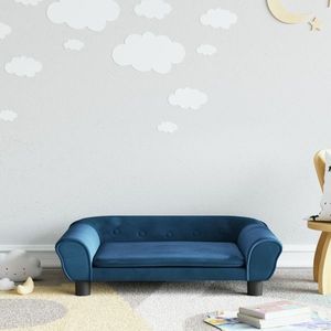 vidaXL Canapea pentru copii, albastru, catifea imagine