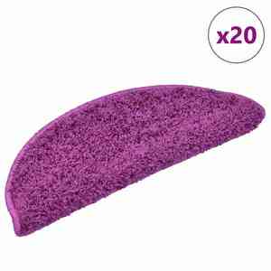 vidaXL Covorașe scară 20 buc Violet 65x21x4 cm imagine
