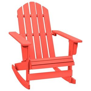 vidaXL Scaun de grădină Adirondack, roșu, lemn masiv de brad imagine
