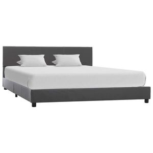 vidaXL Cadru de pat, gri, 120x200 cm, piele ecologică imagine