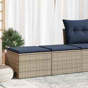 vidaXL Set mobilier grădină cu perne 2 piese gri poliratan/lemn acacia imagine