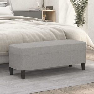 vidaXL Bancă, gri deschis, 100x35x41 cm, textil imagine