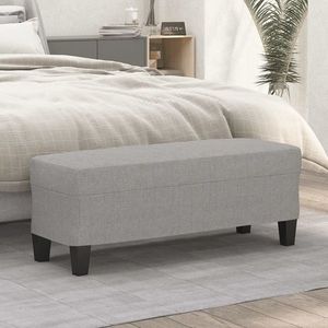 vidaXL Bancă, gri deschis, 100x35x41 cm, textil imagine