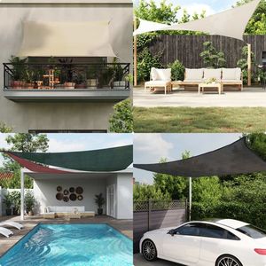 vidaXL Pânză parasolar nisipiu triunghiular 3x3x4, 2 m HDPE 160 g/m² imagine